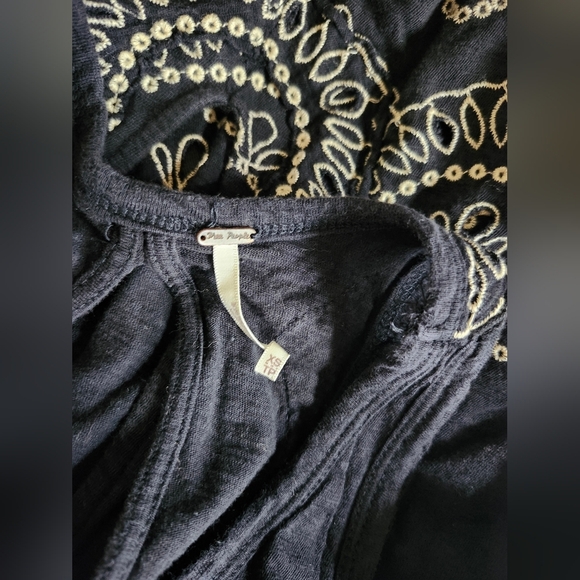 Free People Toosaloosa Slub Attina Boho Cut Out Tank Top Shirt - Picture 5 of 5